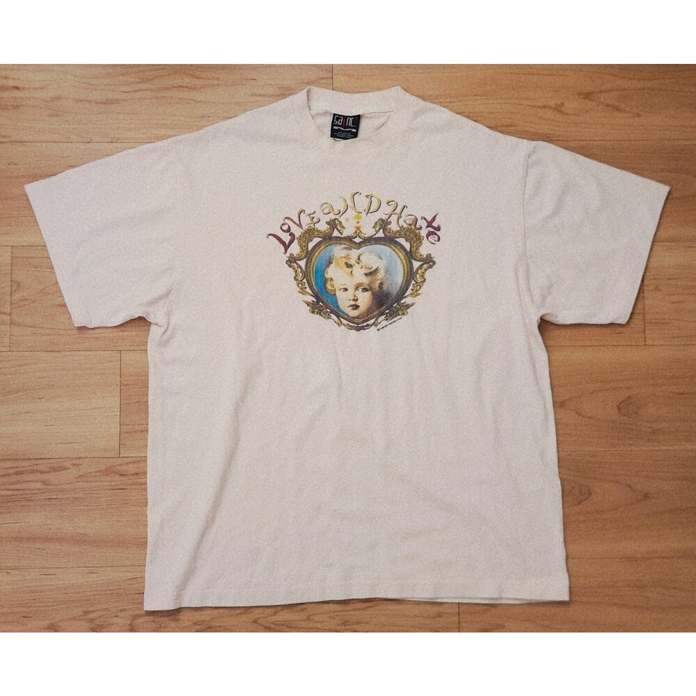 Vintage Saint Mxxxxxx Love and Hate Baby T-Shirt Mens Large Japan Single Stitch